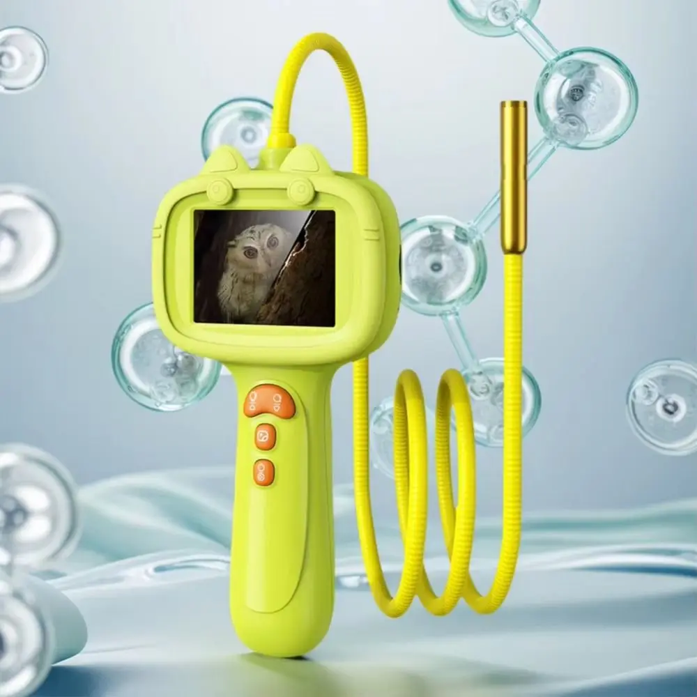 2.4-inch Display Kid Endoscope Camera 1080p HD Probe 2MP Pixel Nature Exploration Camera Microscope Camera LED Light