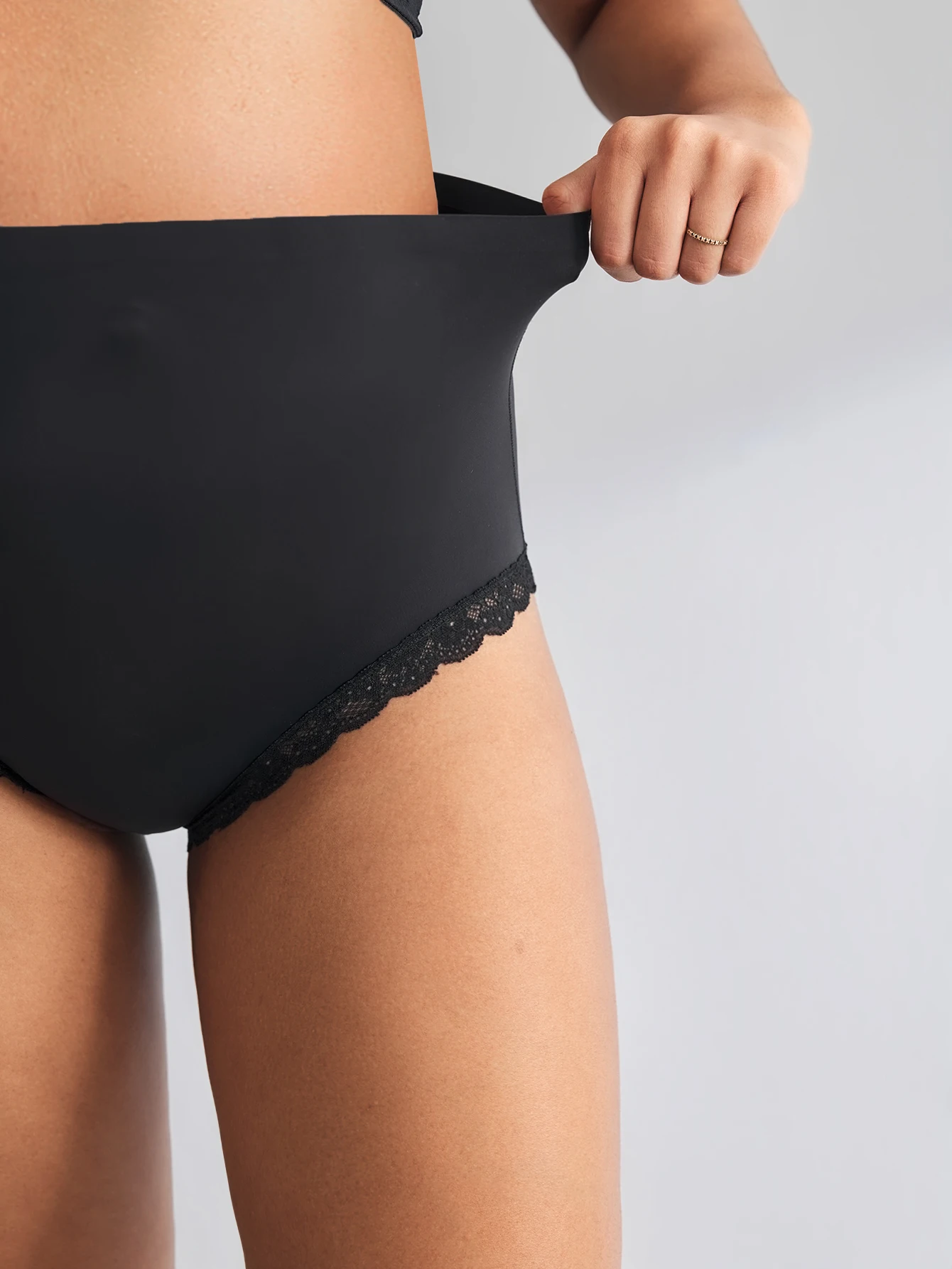 

Pregnant Women'S Mid Waist Underwear Wrapped In Belly Waves, Lace Lace Lace, Solid Color Pregnant Women'S Underwear