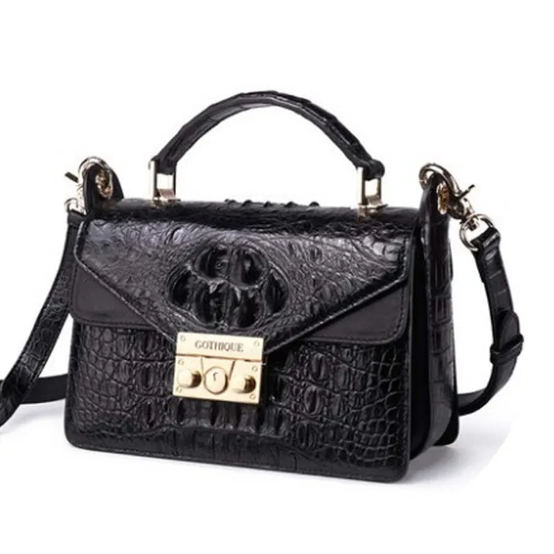 

gete 2025 new New crocodile lady bag cross body bag leather fashion crocodile bag lady small square women handbag