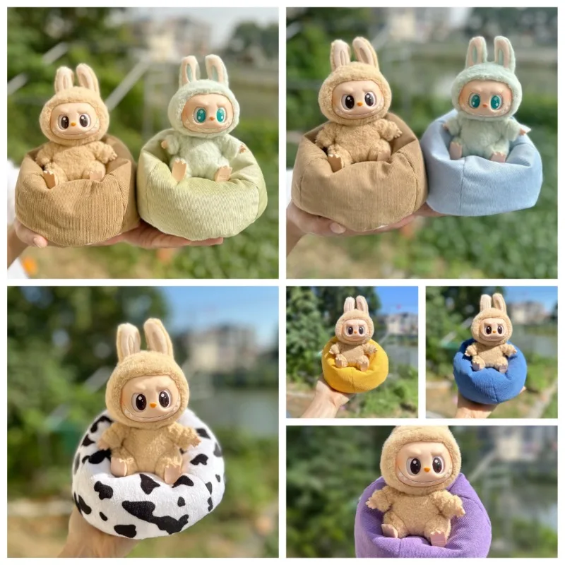 

Для 17 см куклы Labubu плюшевый фланелевой диван-кровать мягкое спальное сиденье для плюшевых автомобильных аксессуаров