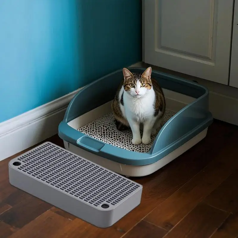 Wasserdichtes Toilettenrampenpedal für Zuhause, Kätzchen, mit Filterfunktion, wiederverwendbar, einfache Reinigung, hält den Raum ordentlich, kompakt für Zuhause, Katzentoilette