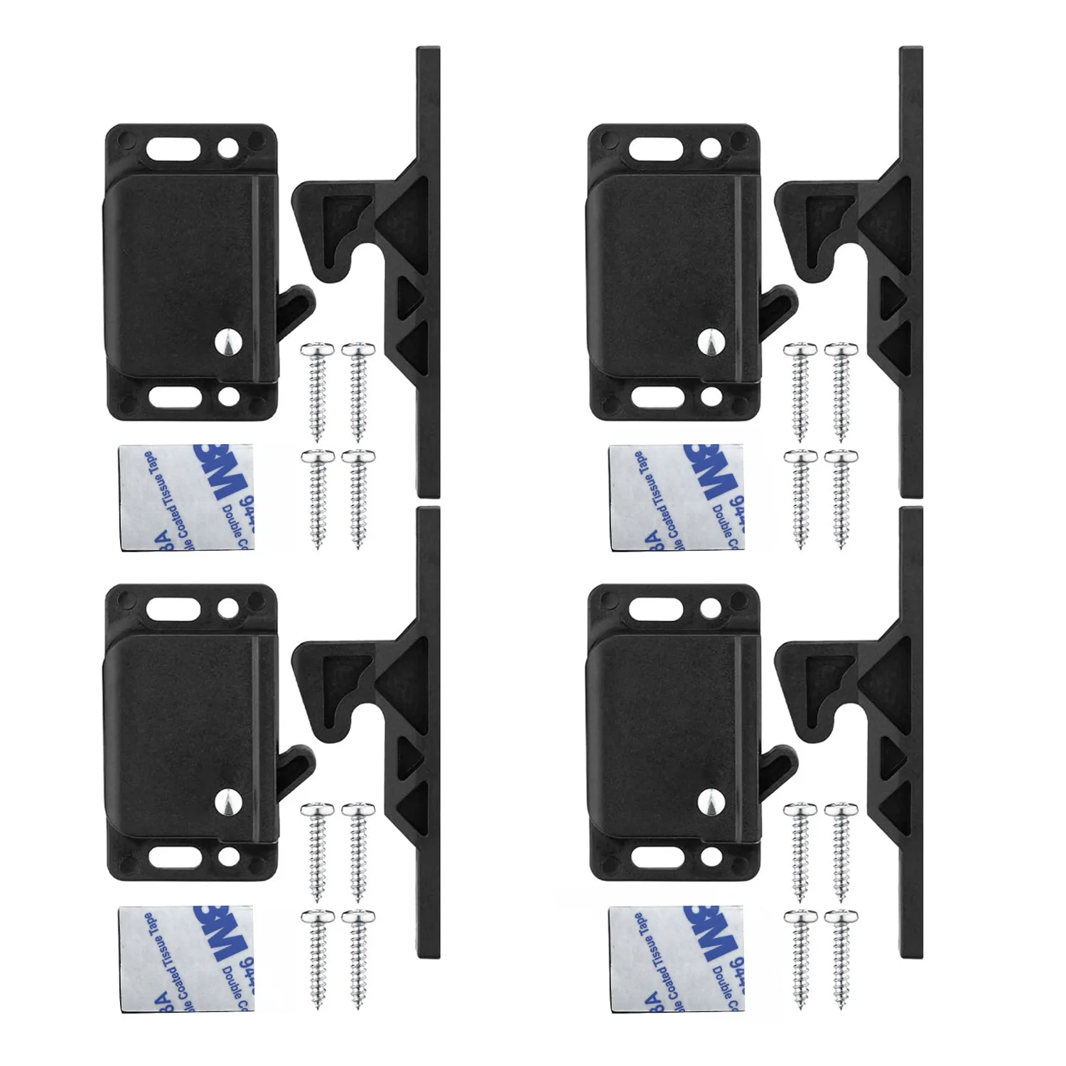 4Set Universal RV Drawer latches and Catches RV Cabinet Door Replacement Latch for Motorcoach Camper Trailor Boat Motorhome
