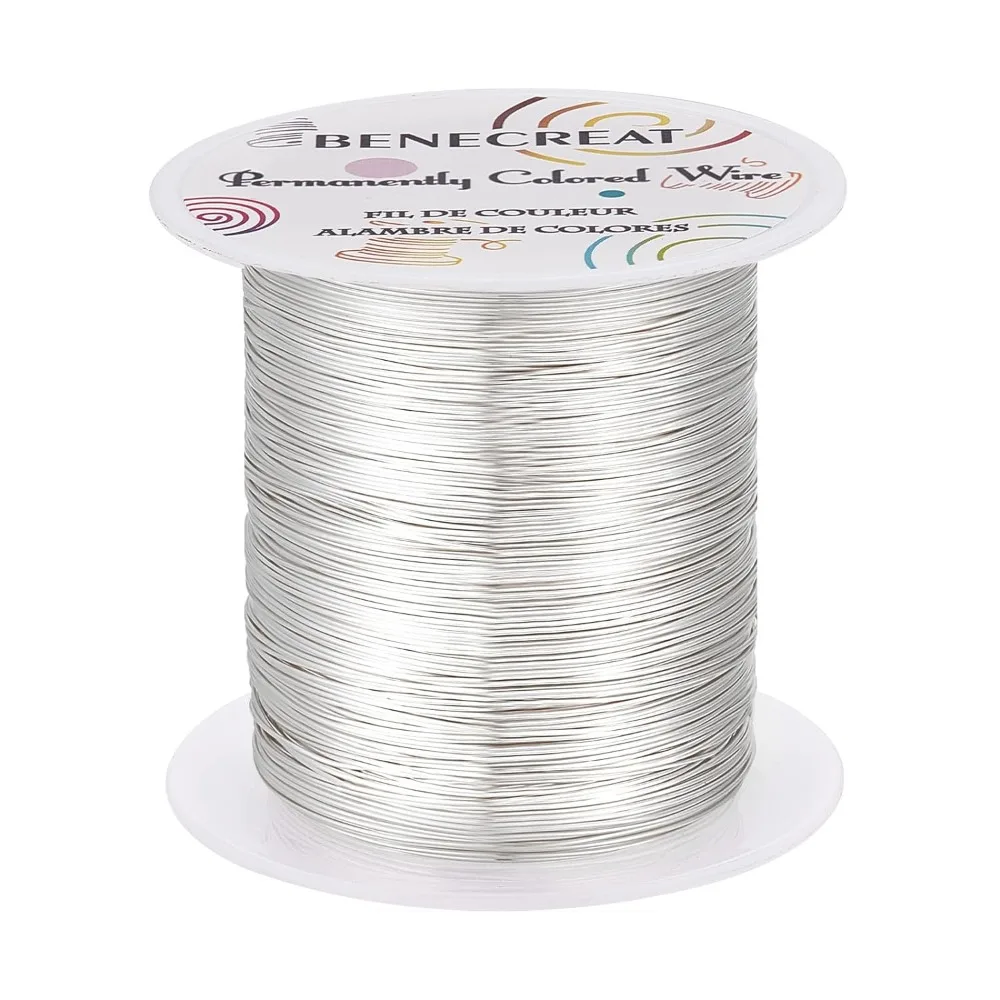 

24 Gauge 87 Yards Tarnish Resistant Silver Wire Jewelry Beading Wire for Beading Wrapping and Other Jewelry Craft Making