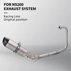 NS200 NS 200 For BajajPulsar NS200 51mm Escape Motorcycle Full Exhaust System Head Middle Link Pipe Racing Bike Elbow Motorbike