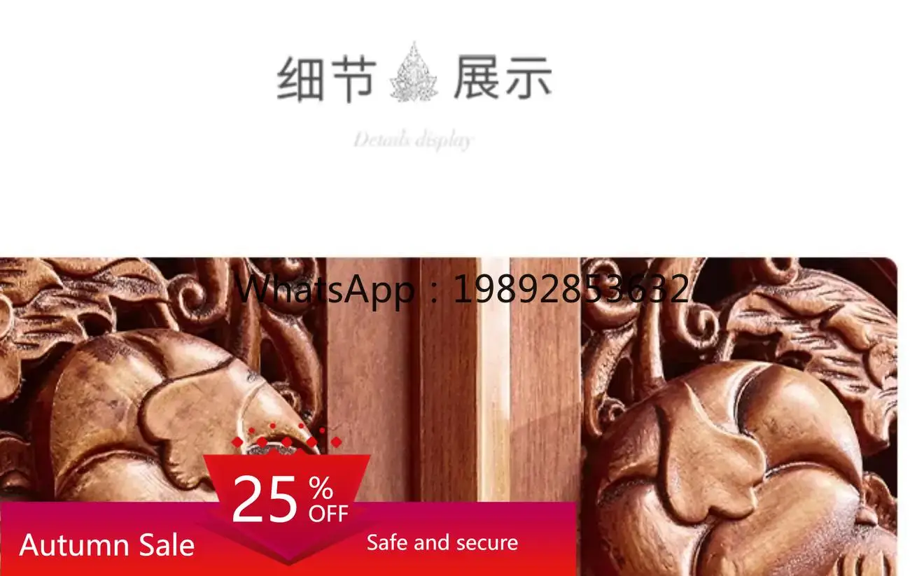 

Solid Wood Carved Cabinet Carving Living Room Wall-Mounted Entrance Furniture Storage Cabinet home decoration accessories