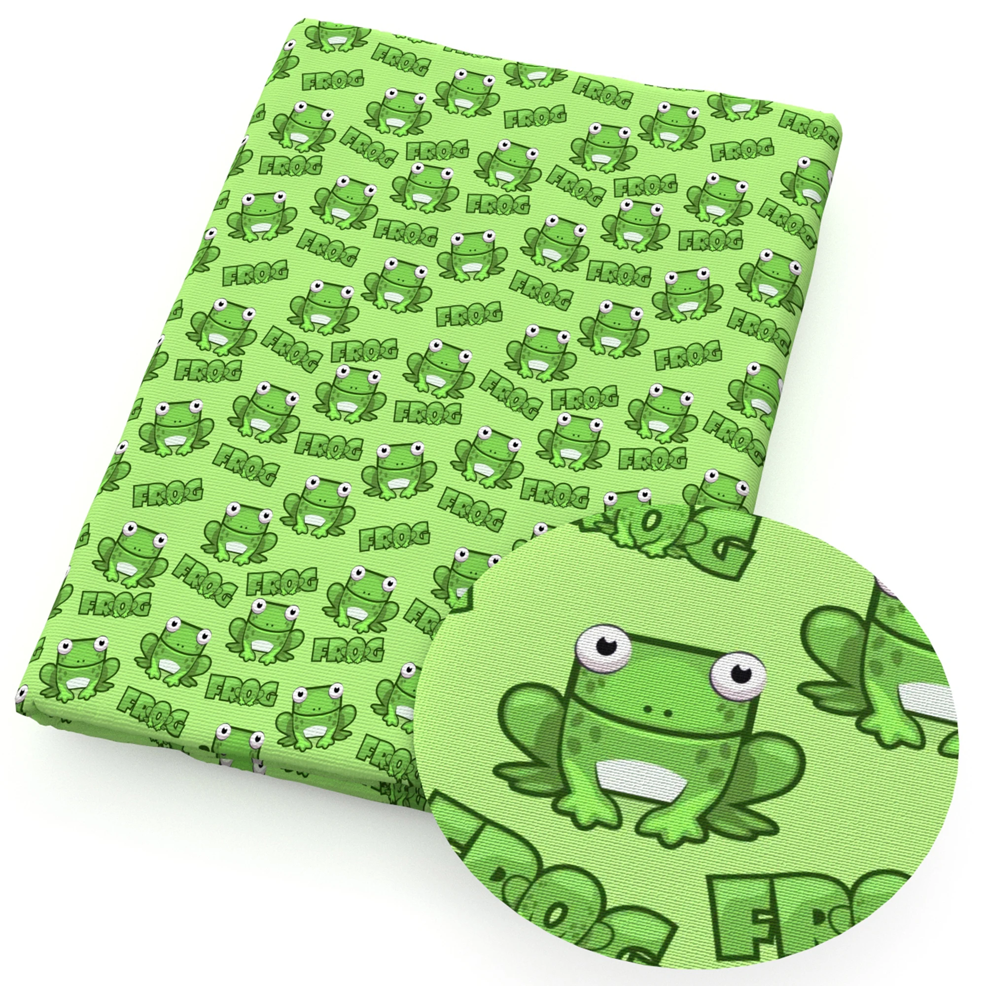 50*145cm Frog Patchwork Printed Polyester Cotton Fabric for Pre-cut Sewing Quilting Fabrics Needlework Material DIY Handmade