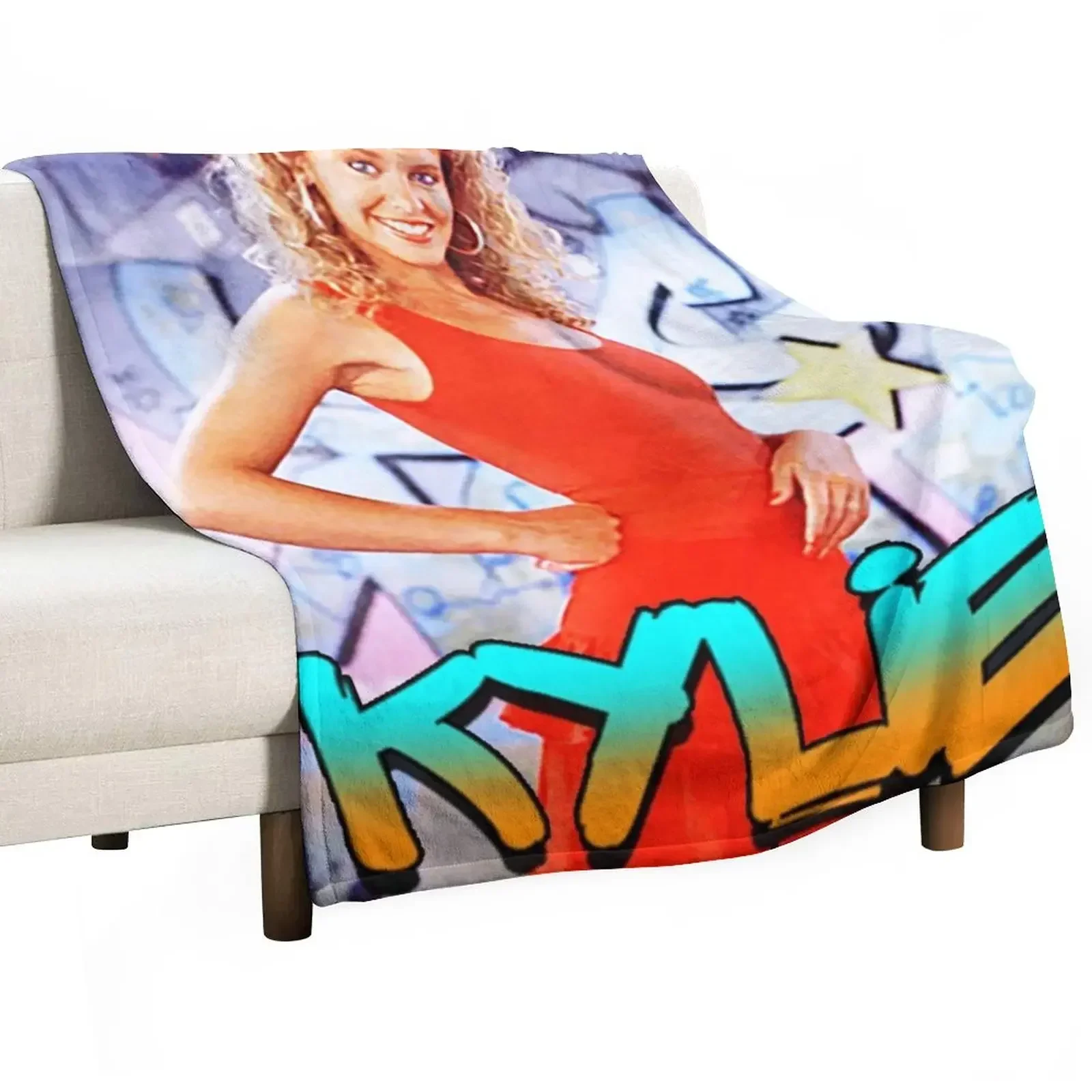 

Retro Kylie Minogue Throw Blanket Blankets For Bed Blankets Sofas Of Decoration bed plaid Soft Blankets