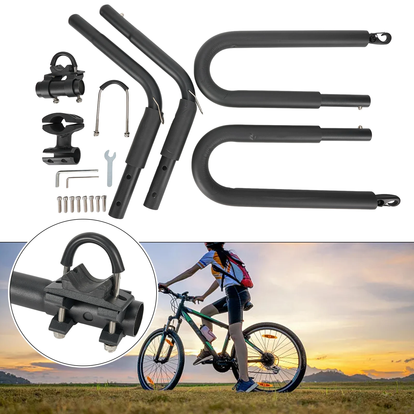 

Practical Surfboard Rack SurfingBoard Carrier Bike Surfboard Rack Durable 42.3 * 21.2 * 7.7cm Aluminum Alloy+Foam Easy Install