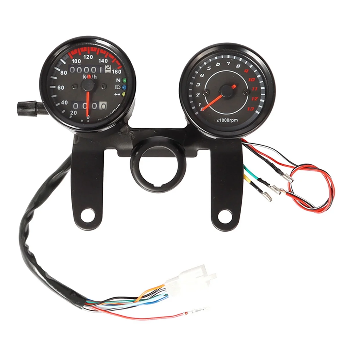 Universal Motorcycle Speedometer Odometer LED Backlight Tachometer