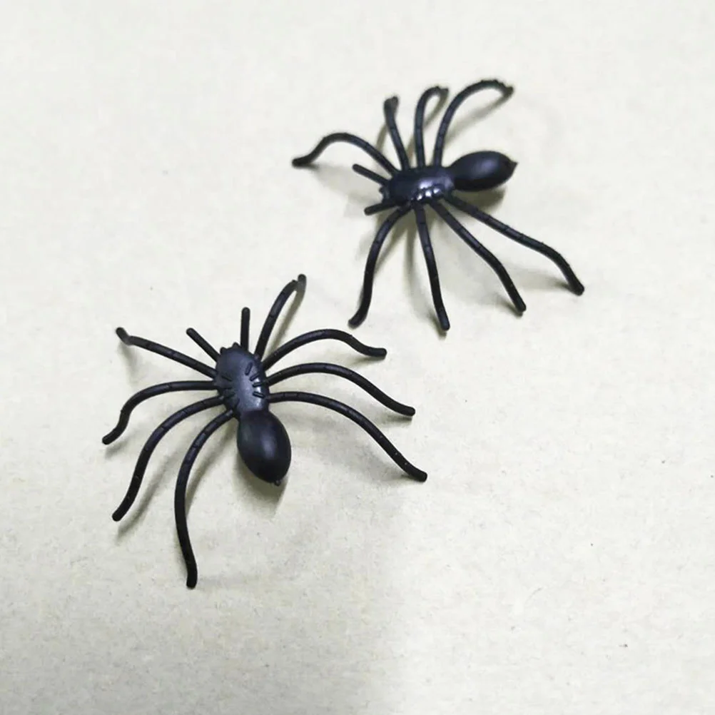 30 Pcs Soft Spider Toy Home Ornaments Halloween Decorations Adornments Plastic Joking Toys Hanging Spooky Props Spiders