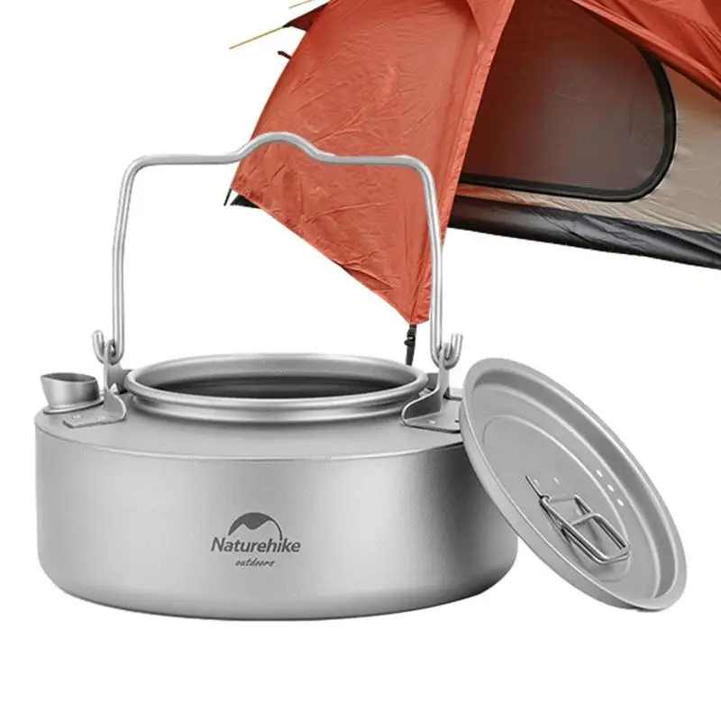 

Titanium Kettle With Folding Handle Ultralight Portable Teapot For Boiling Water Coffee Tea Pot Fast Heating Outdoor Camping