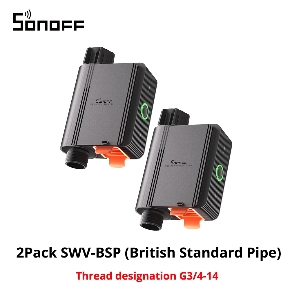 1-2 PCS SONOFF SWV BSP Draad Standaard Zigbee Smart Waterklep IP55 Sprinkler Controller Thuis Automatiseren Irrigatie Alexa Google
