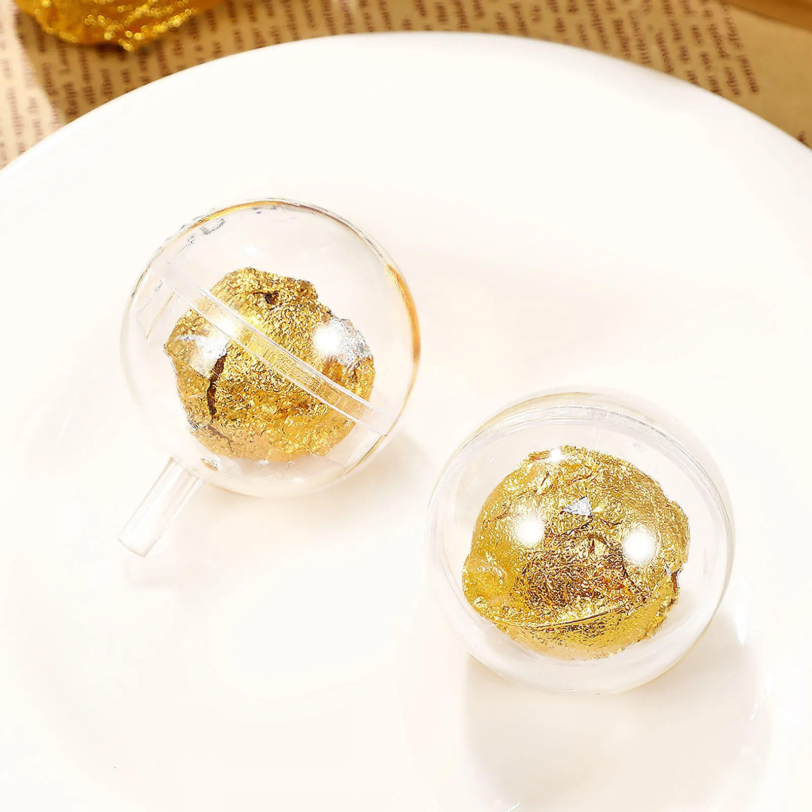 100 Unidades de Cajas Transparentes para Bombones con Tapa, Esferas Acrílicas para Empaque de Dulces, Accesorios para Ramos de Floristería, Soporte para Trufas DIY