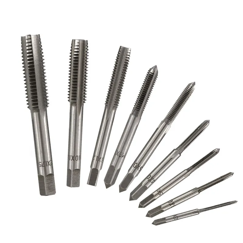 XCAN Hand Tap 1pc M3/M4/M5/M6/M7/M8/M10/M12/M14 Right Hand Thread Tap HSS Metric Straight Flute Screw Thread Tap Drill Bit