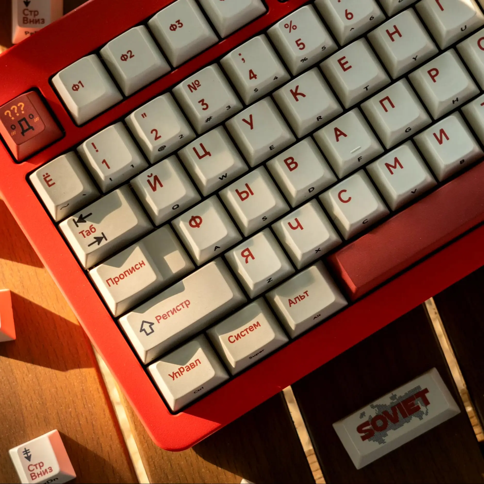 Alice/ANSI Layout Keycaps 140+keys Retro Russian Keycap Red Black Pbt Cherry Sublimated for MX Switch Mechanical Keyboard Cap