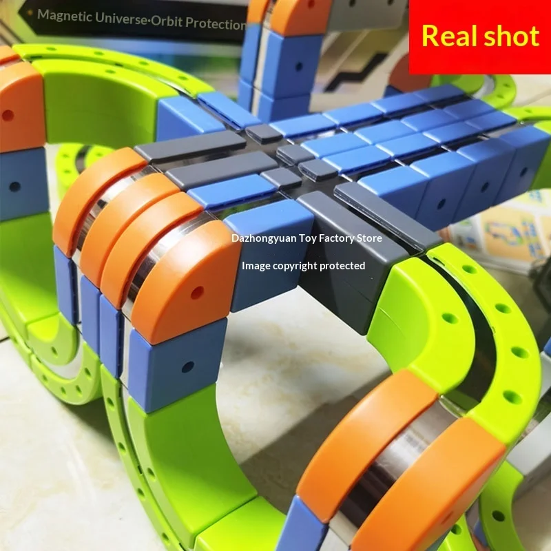 Mise à niveau d'interface de voiture ferroviaire de construction magnétique classique-jouet de construction éducatif STEM pour les enfants, cadeau d'apprentissage du développement