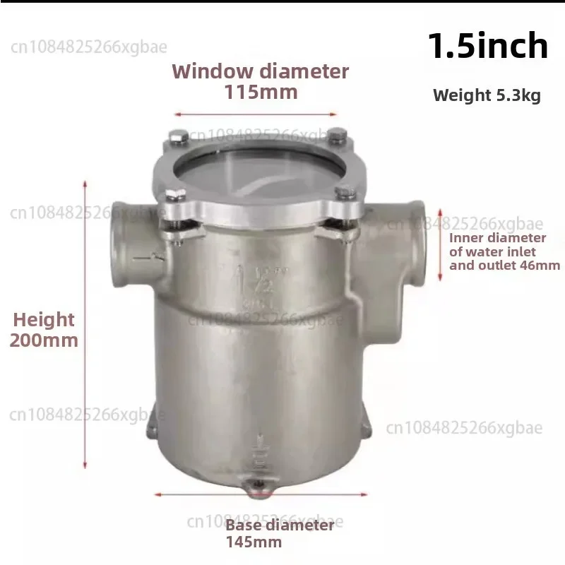 Seawater Filter Yacht Speedboat Marine Engine Generator Set Air Conditioning  316 Stainless Steel Seawater Filter