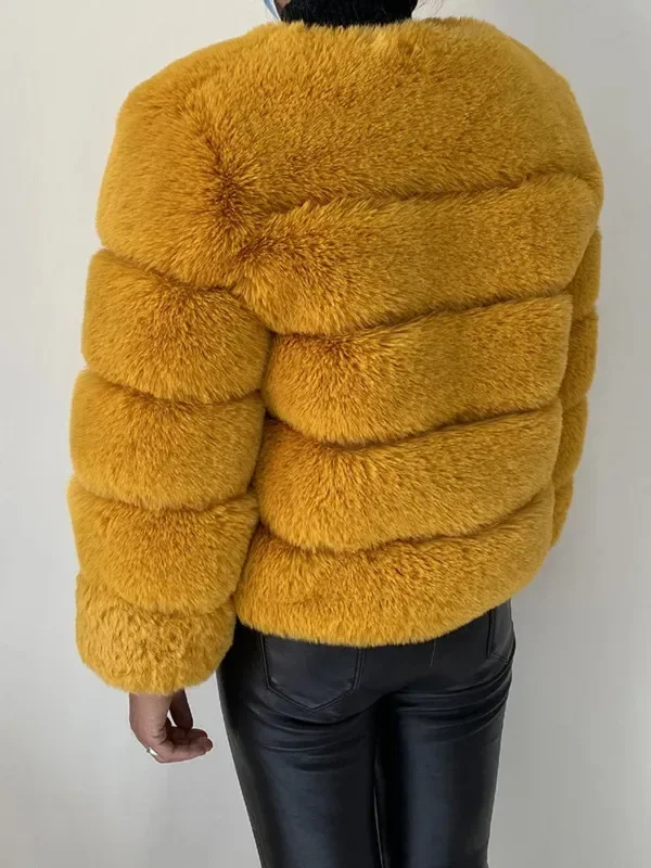 BWQ Frauen Faux Pelzmantel Herbst Winter Hohe Qualität Flauschigen Kurzen Mantel Faux TOP Pelz Jacke Damen Pelzigen Mode Tops Koreanische M9QW