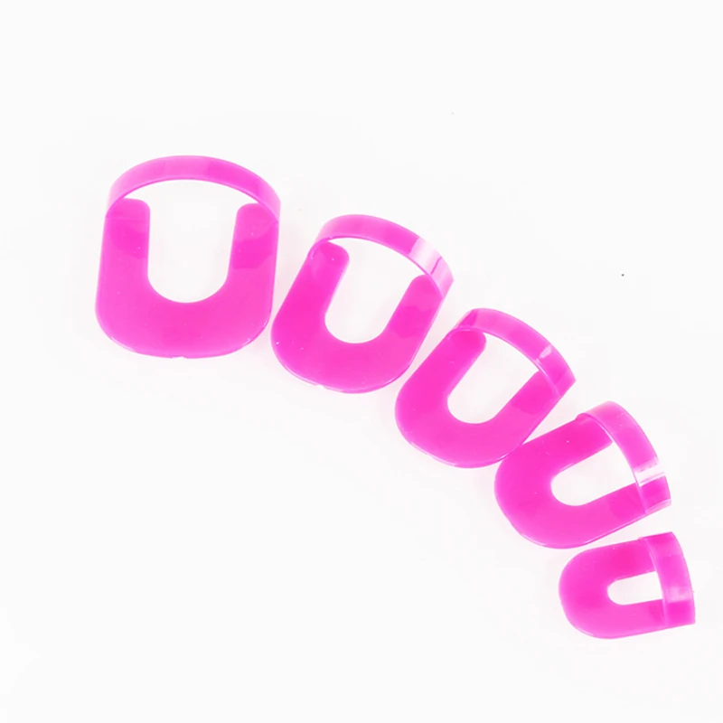 Protector de esmalte de uñas de plástico, Clip de protección antifugas para manicura, plantilla reutilizable, Guía para pintura artística de uñas, 26 unids/set por juego