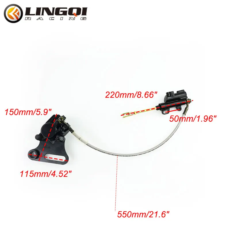 LINGQI RACING Brake Caliper Master Cylinder Pump Motorcycle Brakes Parts For SUV Pit Dirt Bike ATV Go Kart Off-road Accessories