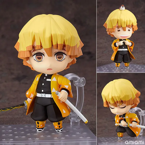 ในสต็อก GSC 1334 Demon Slayer Agatsuma Zenitsu อะนิเมะแอ็คชั่นฟิกเกอร์ของเล่น