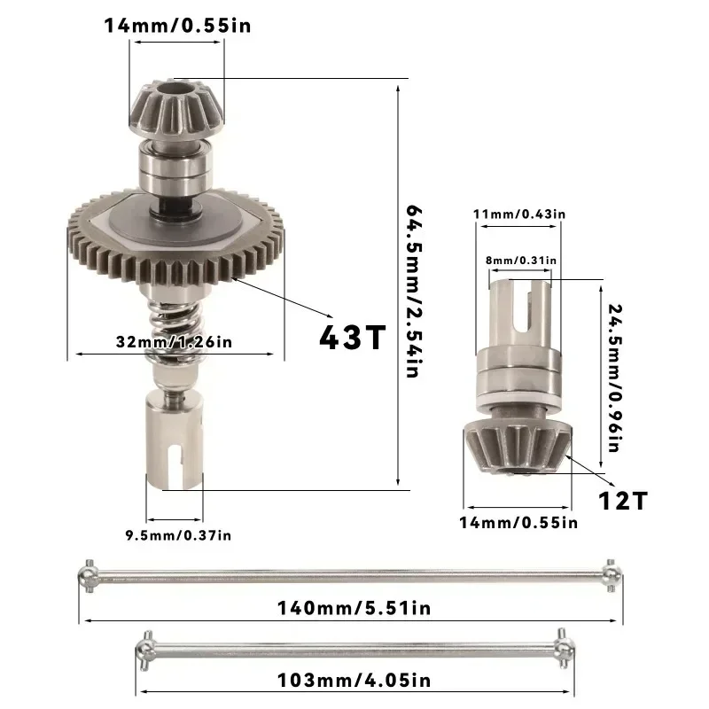

Для Wltoys 144001 144002 144010 124007 124017 центральный приводной вал сцепления, регулируемое крепление двигателя, металлические стальные детали для обновления