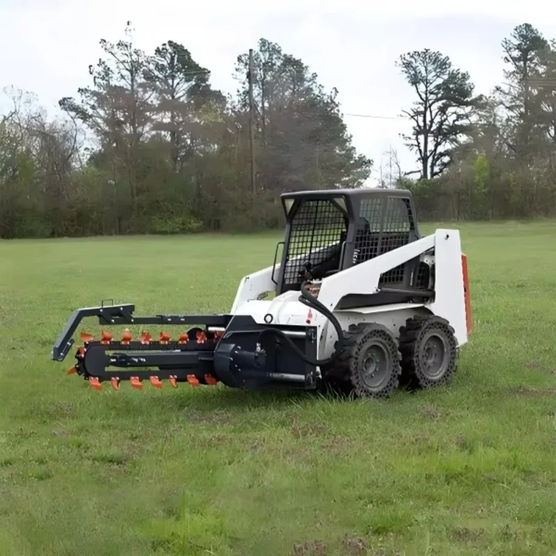 Engine-Powered Chain Trencher Trench Leveling Function Gearbox for Excavating Irrigation Ditches Urban Cable Pipelines Farmland