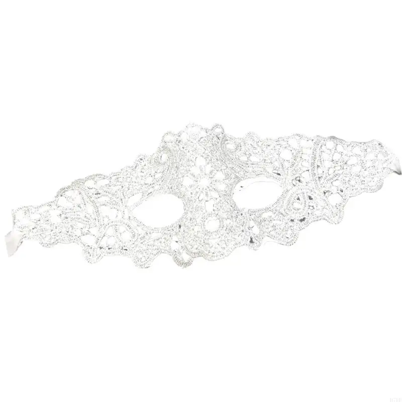 Mặt nạ ren đen thanh lịch Dây đeo có thể điều chỉnh cho buổi tối Phụ kiện trang phục polyester nhẹ H7EF