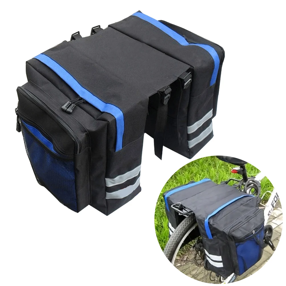 

Multi-functional Bag Mountain Bike Waterproof Cycling Rear Seat Bag Trunk Shoulder Handbag Pannier (Blue)