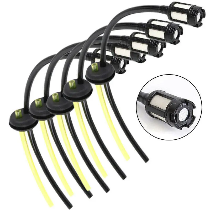 5 peças filtro de combustível mangueira vedação com lâmpadas priming para roçadora aparador de sebes jardim cortador de grama acessórios