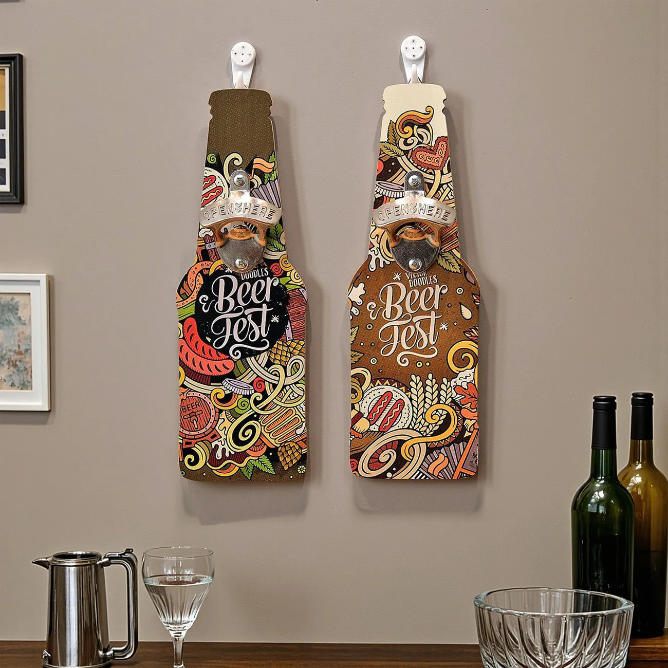 

Creative bottle opener wall decoration pendant bar wall decoration bottle opener wine opener holiday gift