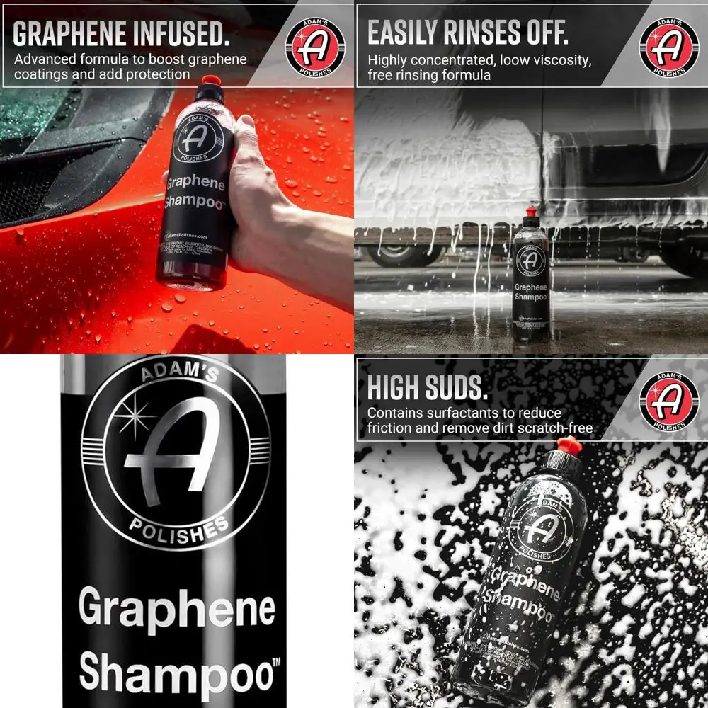 Champú de grafeno de 16 oz - Jabón para lavado de autos con revestimiento cerámico infuso - Potente limpiador y protección en un solo paso - pH neutro, alto sur