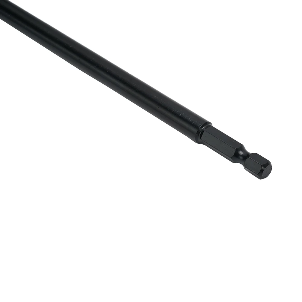 300mm 1/4 Inch Drive Extension Rod with for Quick Release Bit Holder and Rotating Black Sleeve for Operator Control