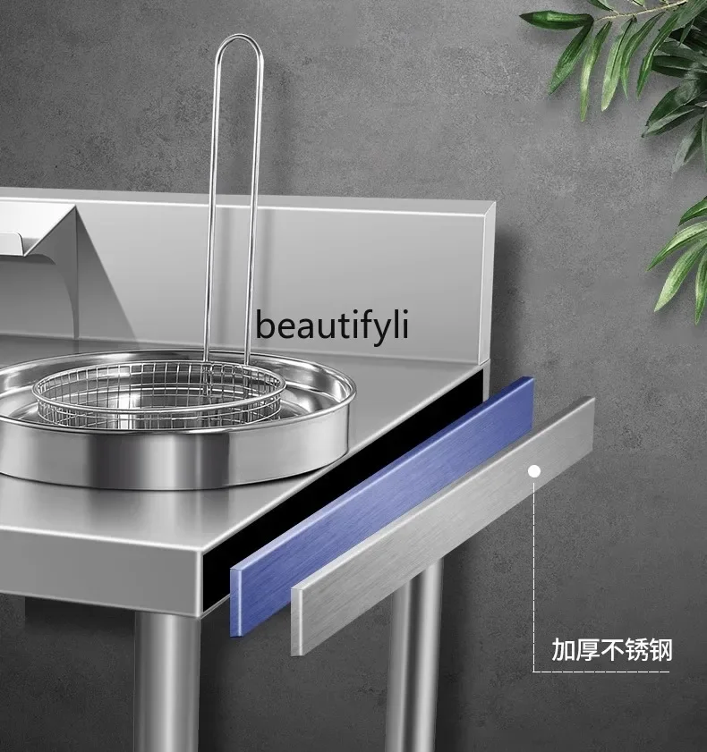 A06 comercial engrossado grande superfície de embalagem bancada de aço inoxidável equipamento de máquina de marinar frango frito