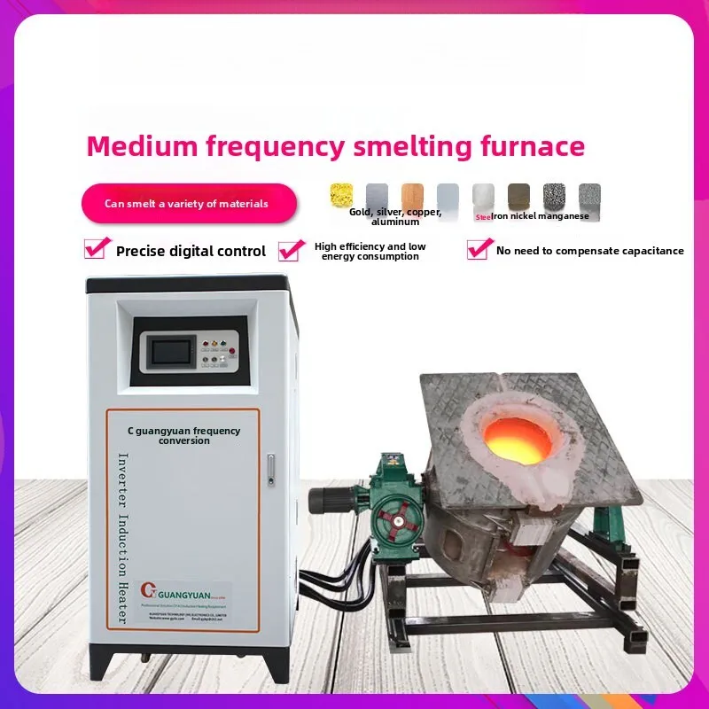 

Medium Frequency Metal Electric Pouring Type Induction Gold Silver Copper Aluminum Melting Furnace