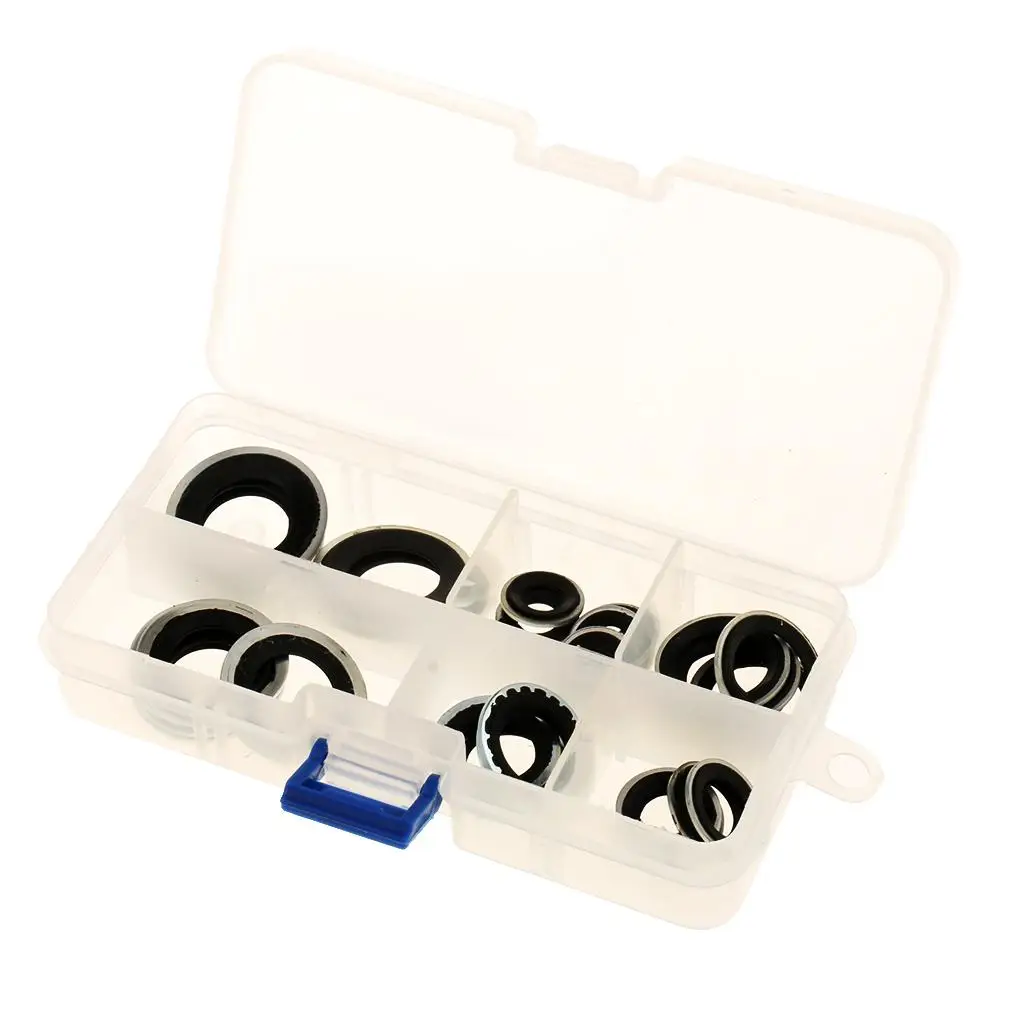 

30 Pieces AC Compressor Shaft Seal Gasket 6 Size for Buick Sail Excelle