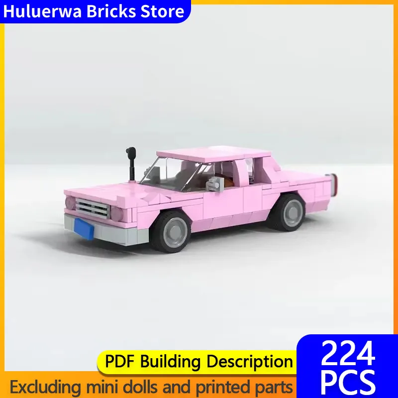 City Car Model MOC Building Bricks Old Classic Family Tour Car Modular Technology Gifts Holiday Assemble Children Toys Suit