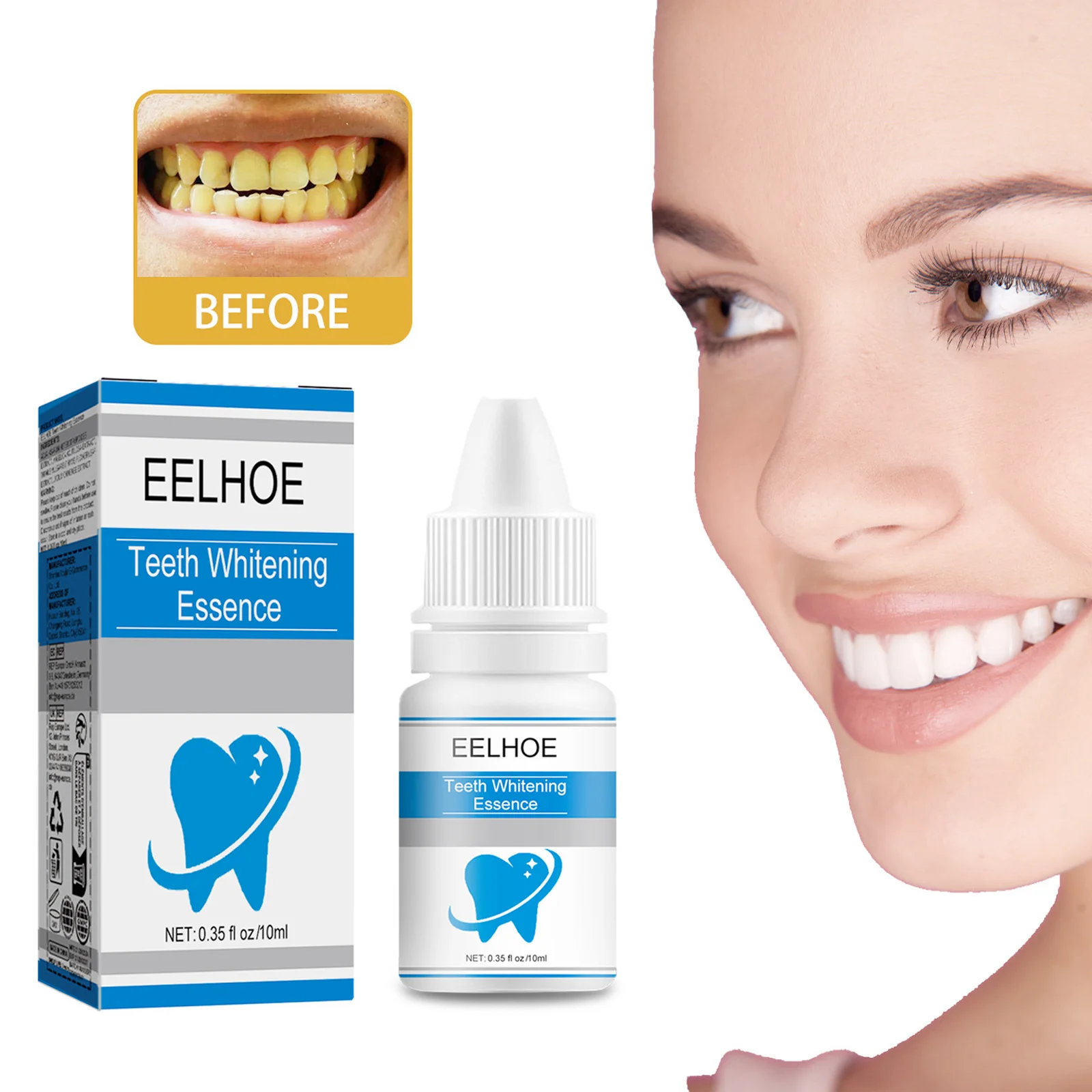 Teeth Brightening Essence Improve Tooth Color Care of Teeth Yellow Stain Removal, Oral Hygiene, Fresh Breath, Instant Smile