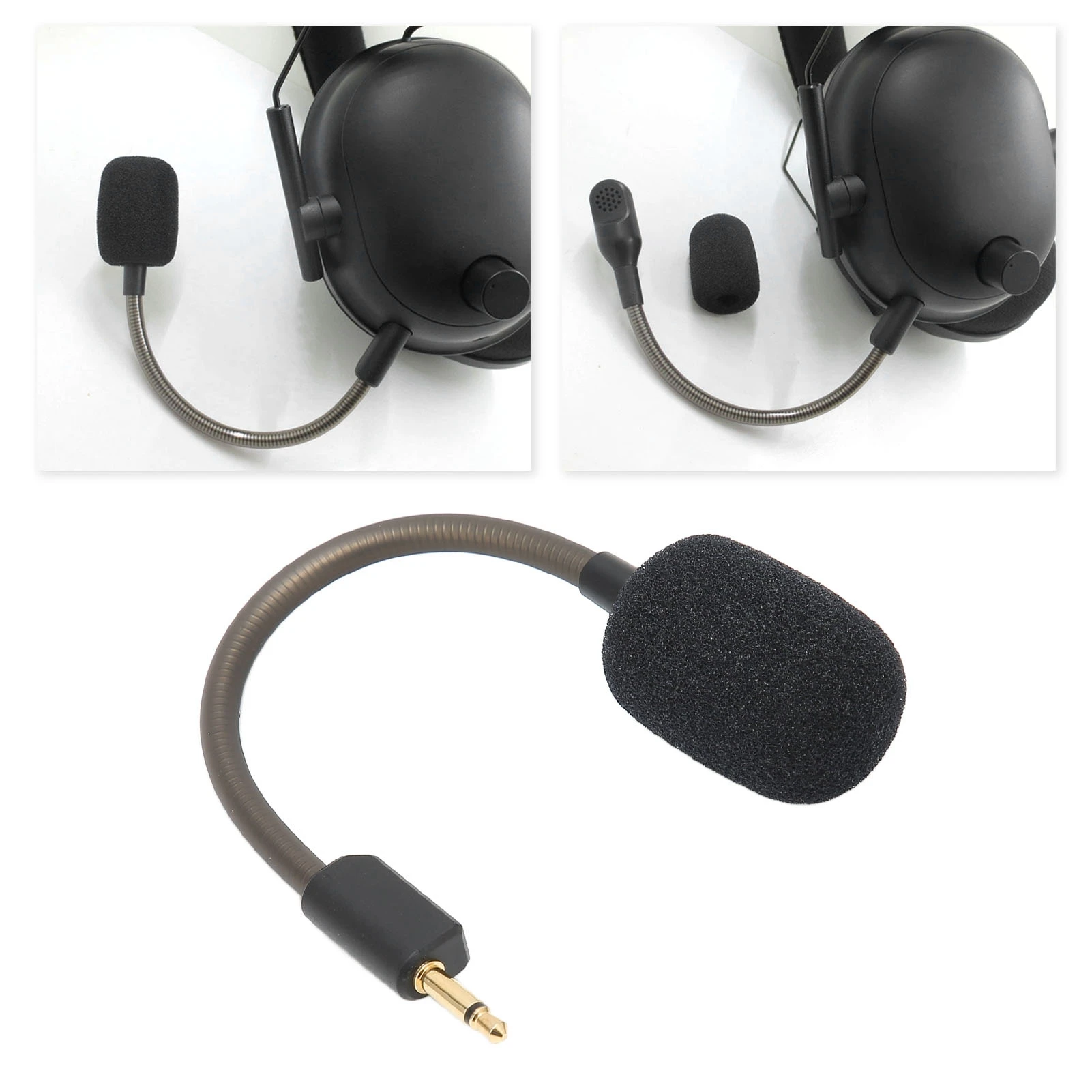 Replacement Microphone For Razer BlackShark V2 Detachable Gaming Headsets 3.5mm Jack Noise Cancelling Microphone Boom