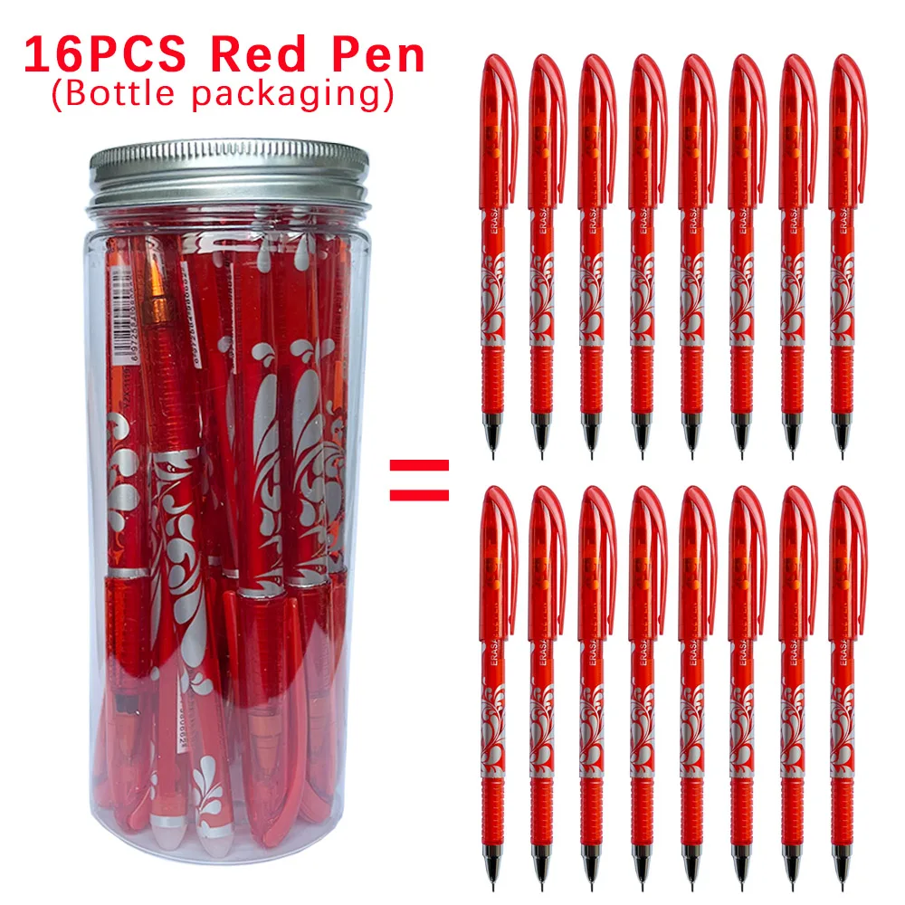 16 stücke Magie Löschbaren Gel Stifte Kreativität Flasche Löschbaren Student Neutral Stifte 0,5mm 6 Farben Student Büro Schule Schreibwaren – Detail 15