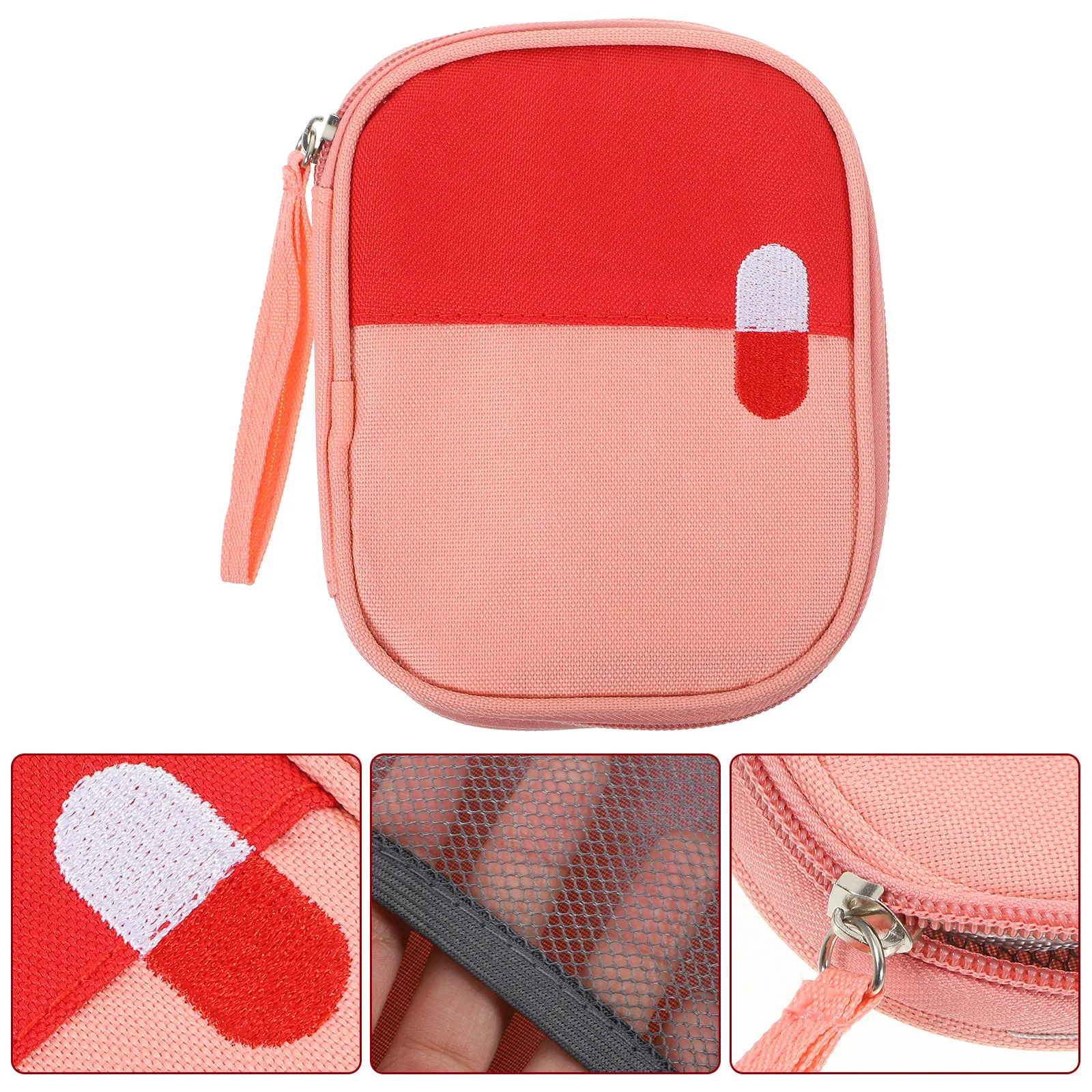 Premium Oxford Cloth First Aid Bag Portable Lightweight Travel Medicine Pouch Zipper Closure Household Outdoor Hiking Camping