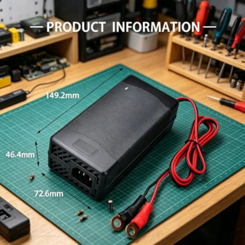 54.75V 5A LiFePO4 Battery Charger For 15S 48V LiFePO4 Battery Charger With Fast Charger With a cooling fan And a copper nose