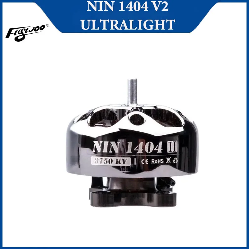 

FLYWOO NIN 1404 V2 ULTRALIGHT 2750/3750/4850KV motor suitable for Whoop and Toothpick Drone Fpv Drone Diy Parts RC Tools