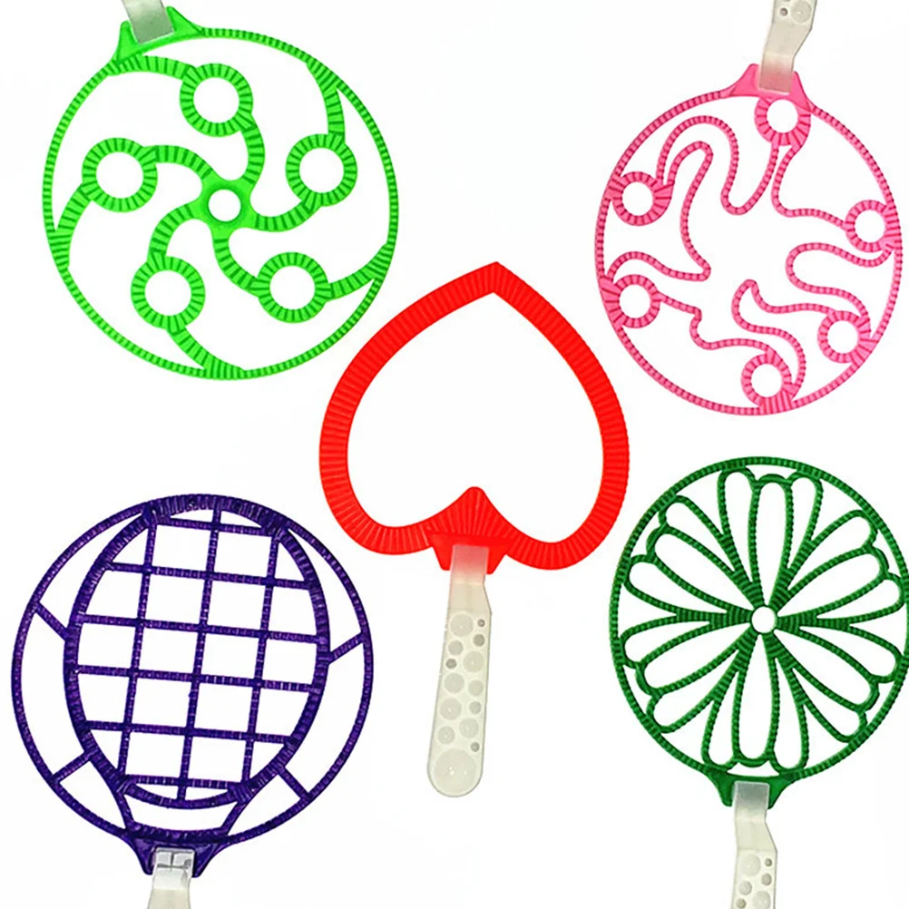 Blowing Tool Kids Outdoor Bubble Wand Large Ring Soap Blower Set Jumbo Bubble Maker Tennis Racket Shape Random Color