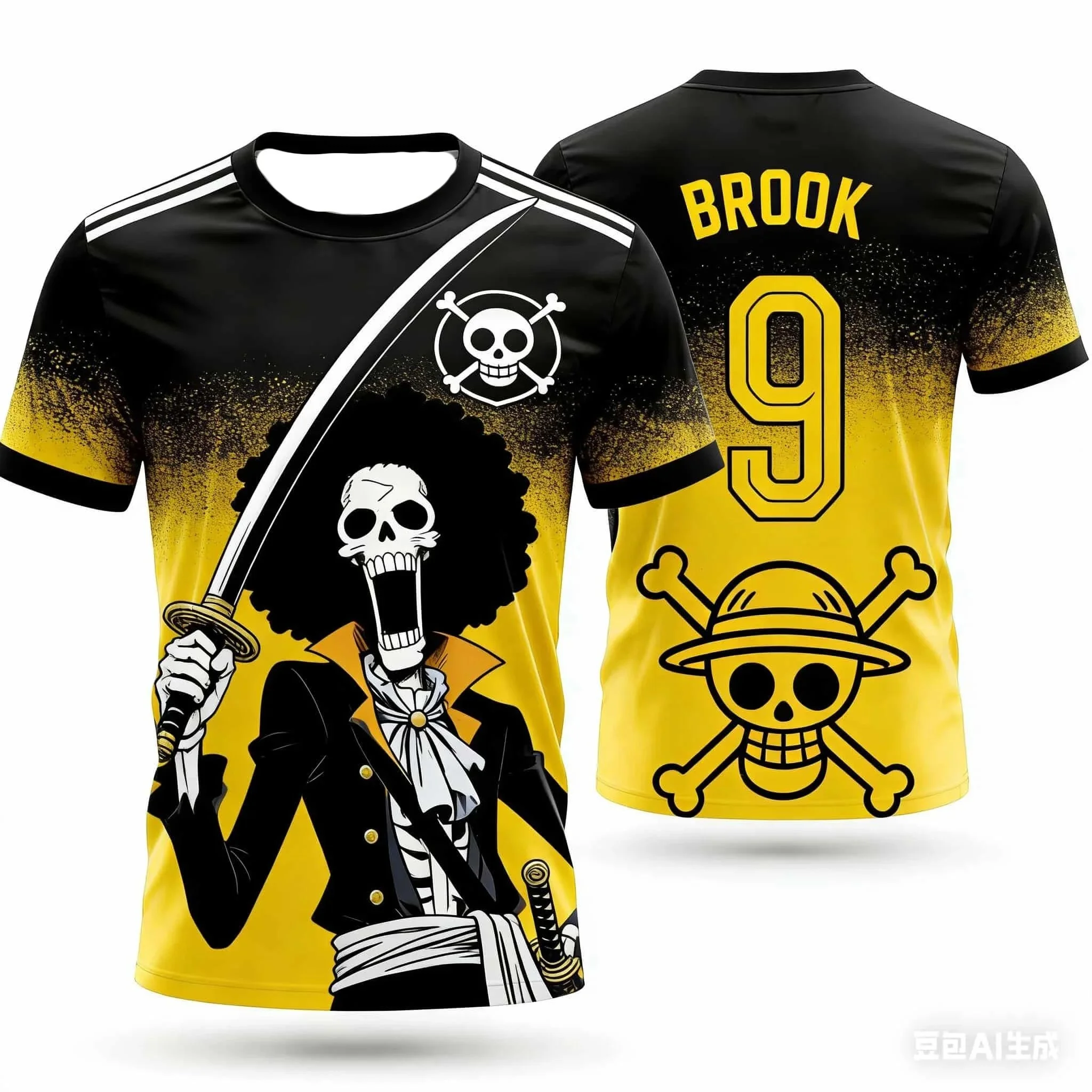 

2026 Summer One Piece Luffy Football Shirt Men's T-shirt Football Specific Shirt Adult Family Matching Quick Drying T-shirt