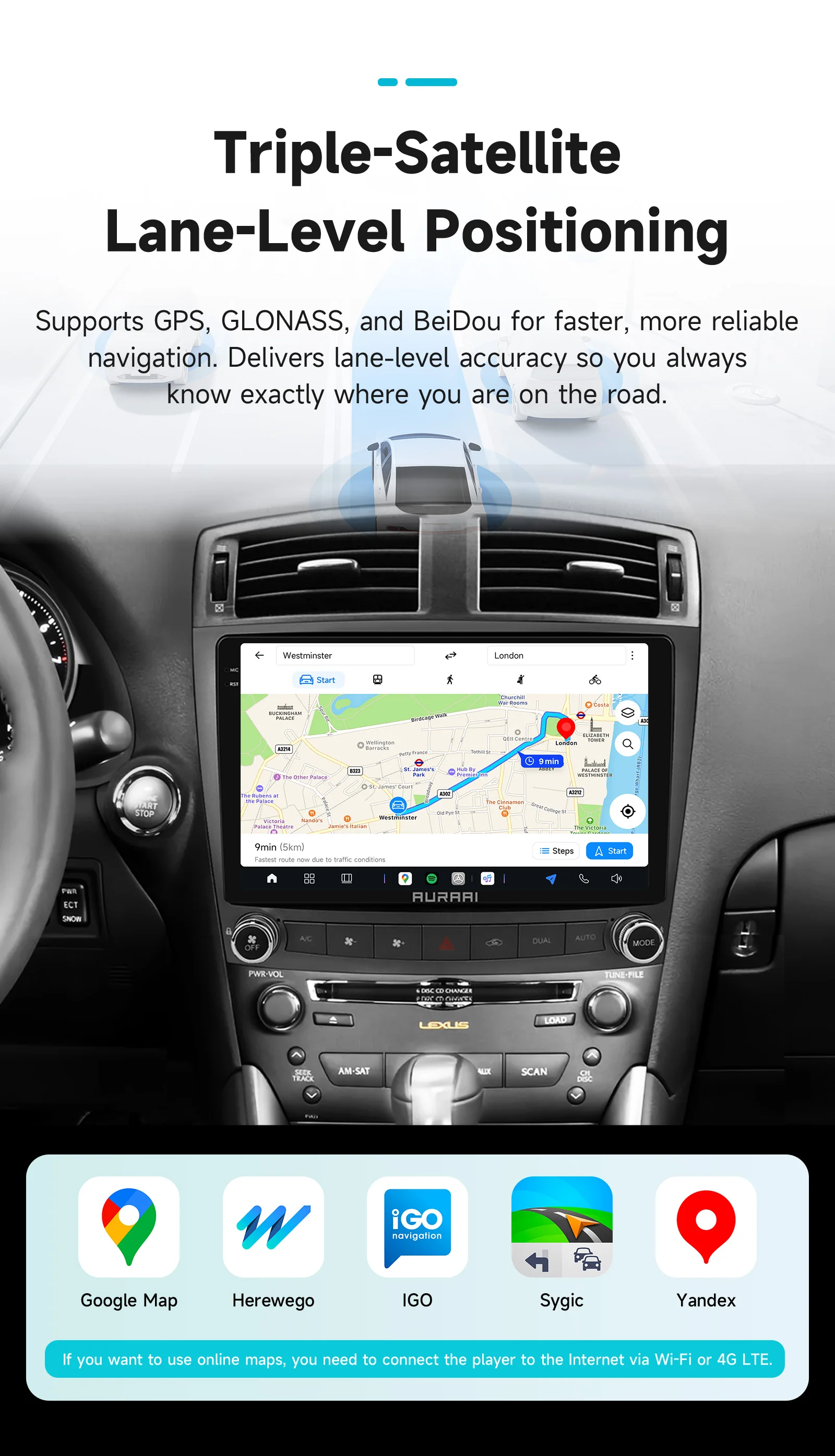 Hizpo 2K Bildschirm Kabelloses Android Auto für Lexus IS250 IS300 IS200 IS220 IS350 2005 - 2012 Auto-Infotainment-Player 3D HD Stereo – Detail 28