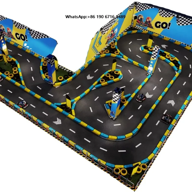 270cc Engine Indoor Go Kart Track Accessories Planar/3D Design 40 Max Speed Chain Drive