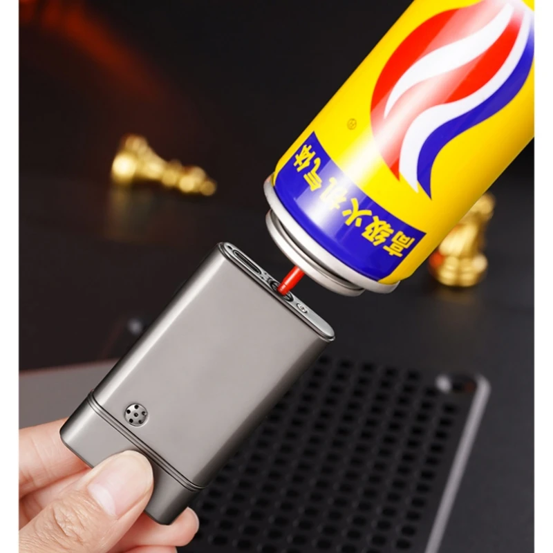 2024 Metal Intelligent Induction Ignition Windproof Jet Red Flame Gas Lighter LED Visible Gas Window USB Electric Lighters Gifts
