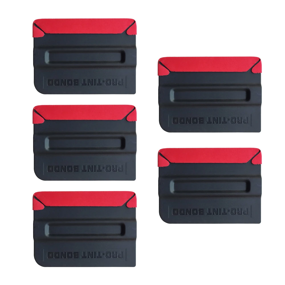 5Ps Carbon Fiber Film Magnetic Squeegee Vinyl Car Wrap Window Tint Magnet Scraper with Scratch-free Suede Felt Car Wrapping A10C