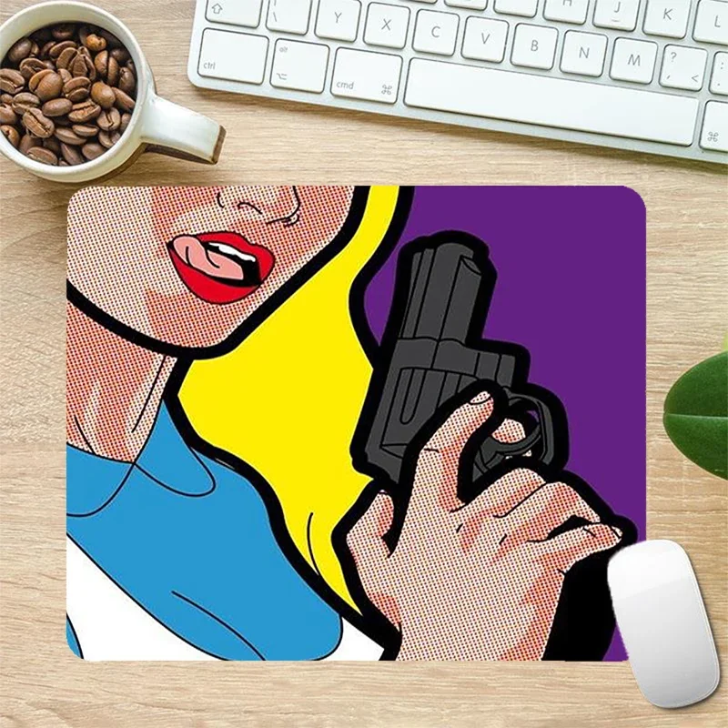 Pulp Art Computer Mat Mouse Gamer Accessories Keyboard Pad Desk Accessory Mousepad Company Game Mats Gaming Laptop Pc Anime Cute